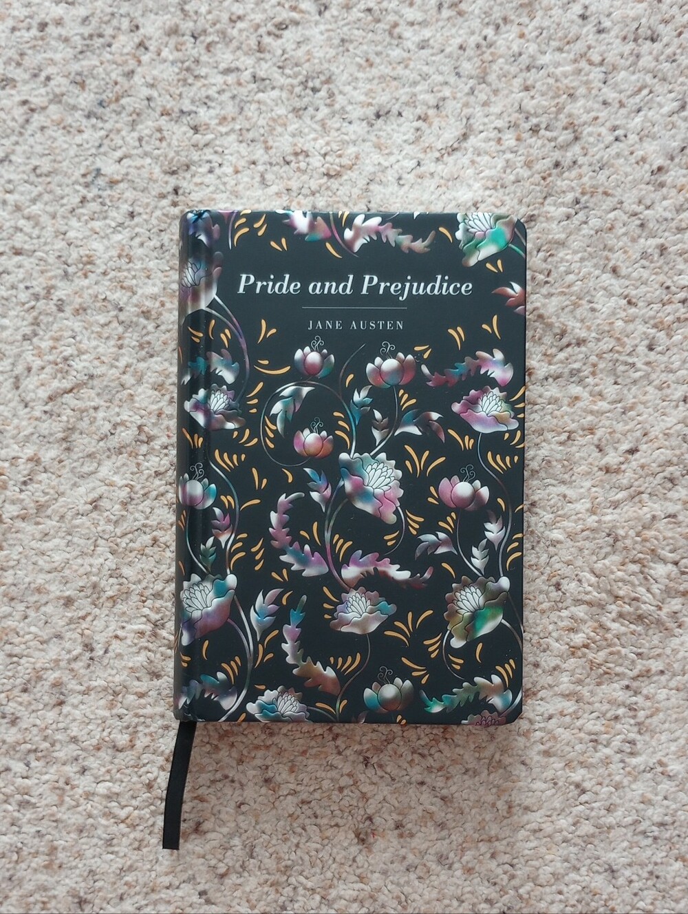 Pride And Prejudice Jane Austen Book Floral Silver Read Classic